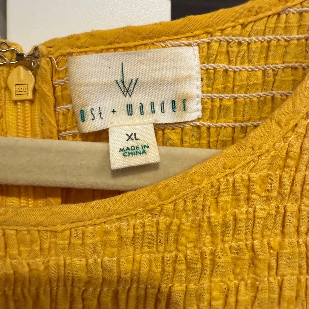 Lost + Wander Yellow Textured Dress - Picture 2 of 8